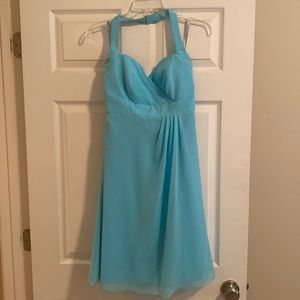 Bridesmaid dress , worn once . Size 8 , light Blue